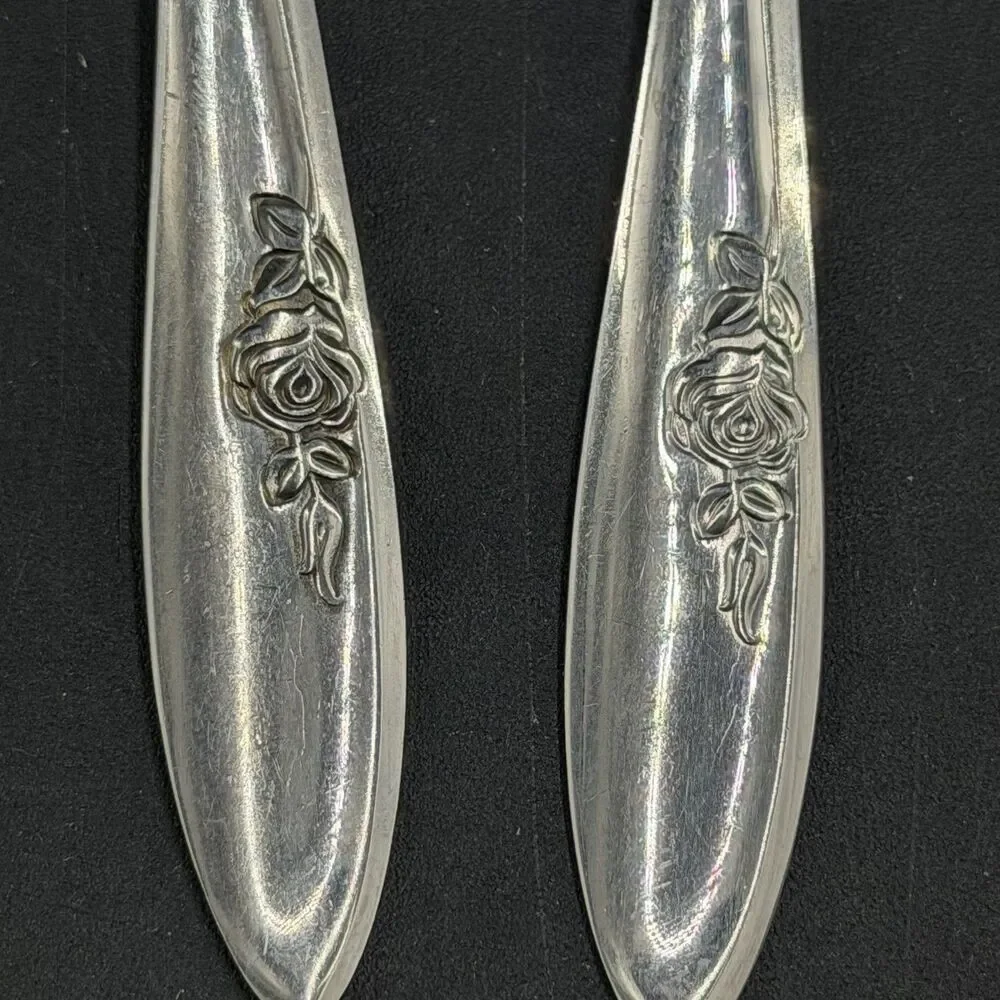 Vintage (49) Gorham Stegorcraft ROSELLE Flatware MCM Fork Knife Spoon Floral Set
